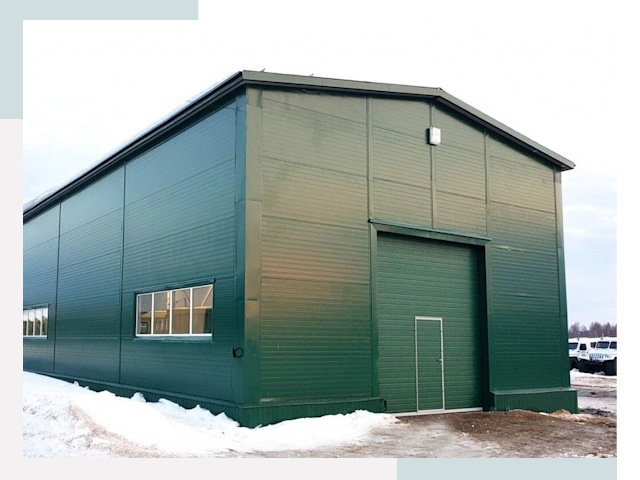 Двускатные ангары в Курганинске