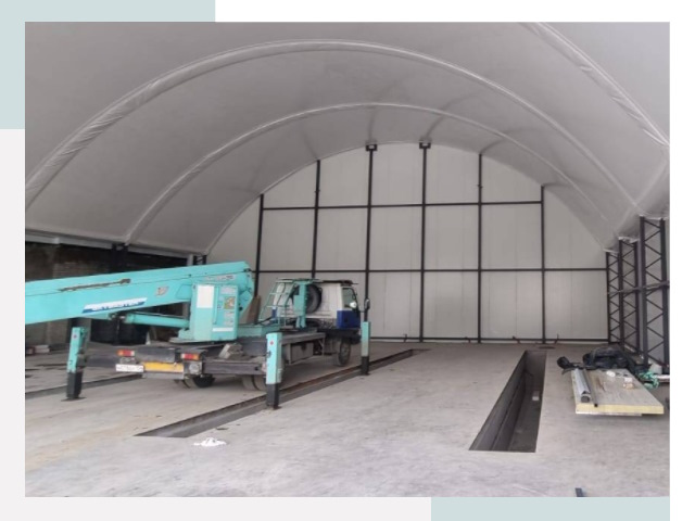 Внутреннее оснащение ангаров в Курганинске