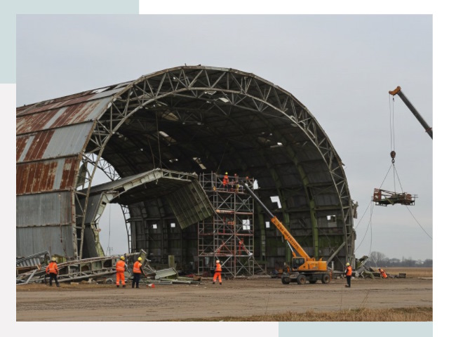 Демонтаж ангаров в Курганинске
