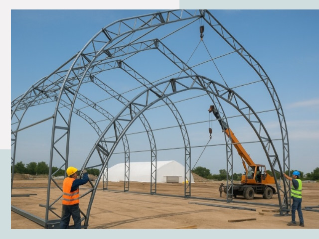 Монтаж ангаров в Курганинске от 624 руб. - Надежно и быстро